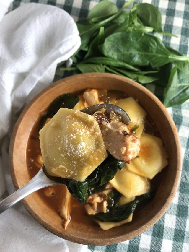This WW friendly Ravioli Florentine Soup is flavorful and satisfying. It's filled with lots of ravioli, and just 4 WW FreeStyle SmartPoints per serving! 
