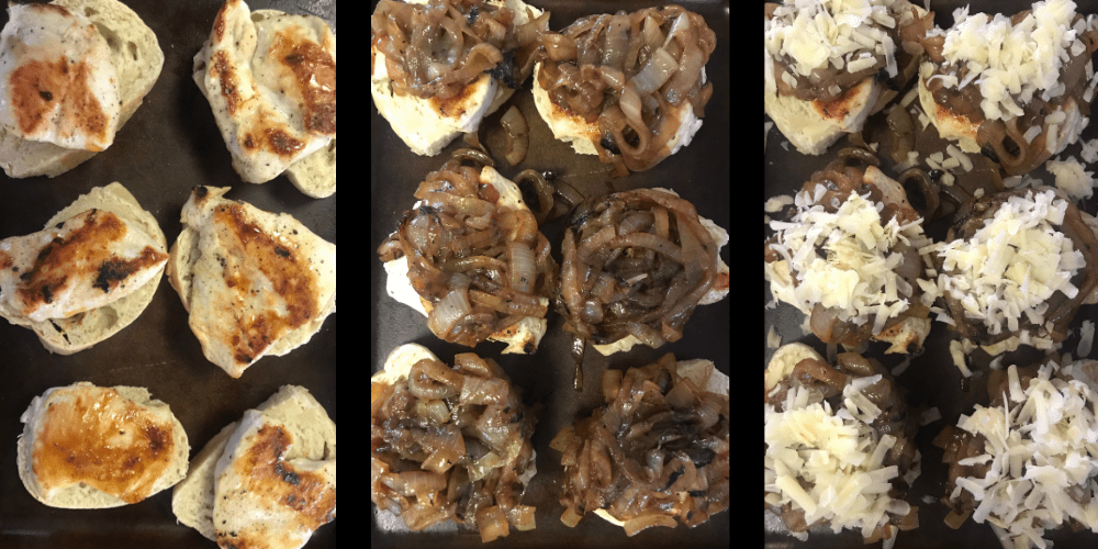 Bread - Chicken - Onion - Guyere Cheese - Delicious French Onion Chicken Sandwiches