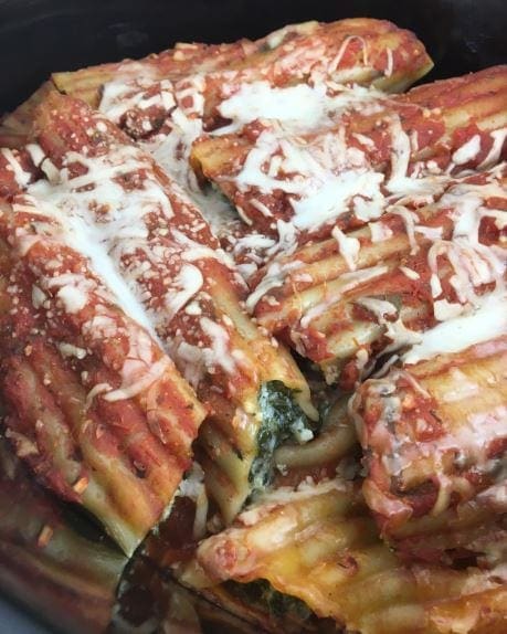 Slow Cooker Spinach Manicotti - Meal Planning Mommies