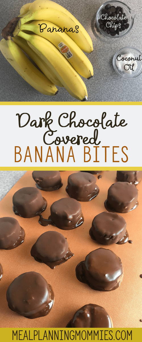 These 3-ingredient dark chocolate covered banana bites are the best - Easy to make and just 1 WW SP per banana bite!
