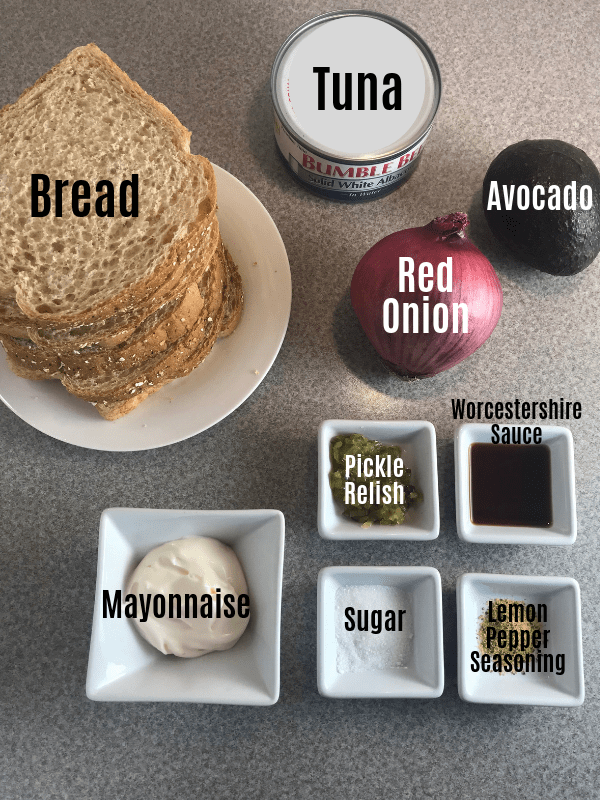 Ingredients for the best tuna sandwiches